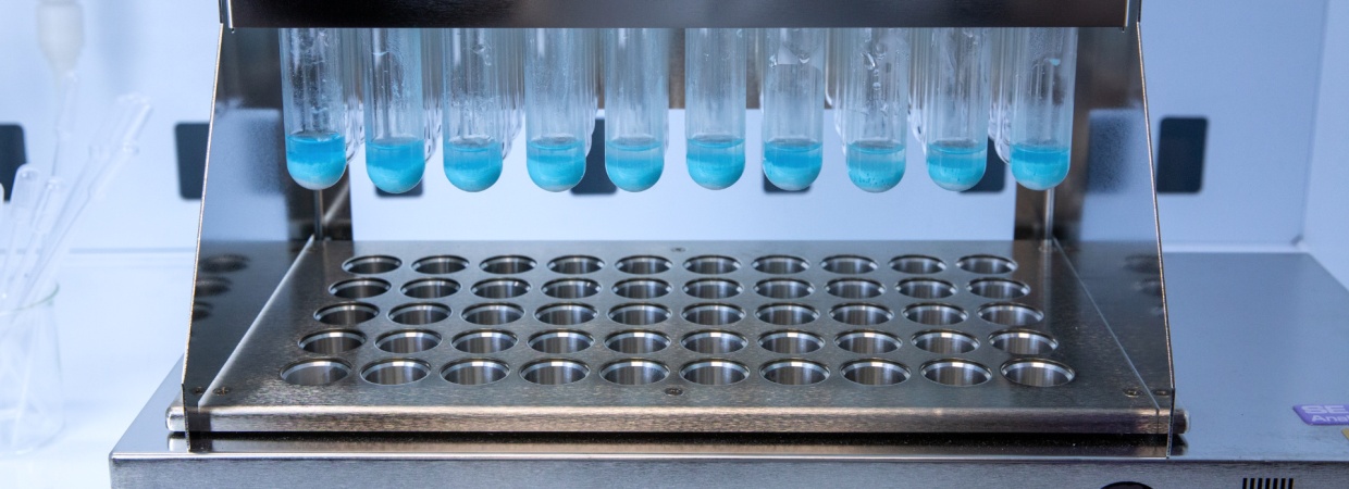 Samples are cooled after completed digestion