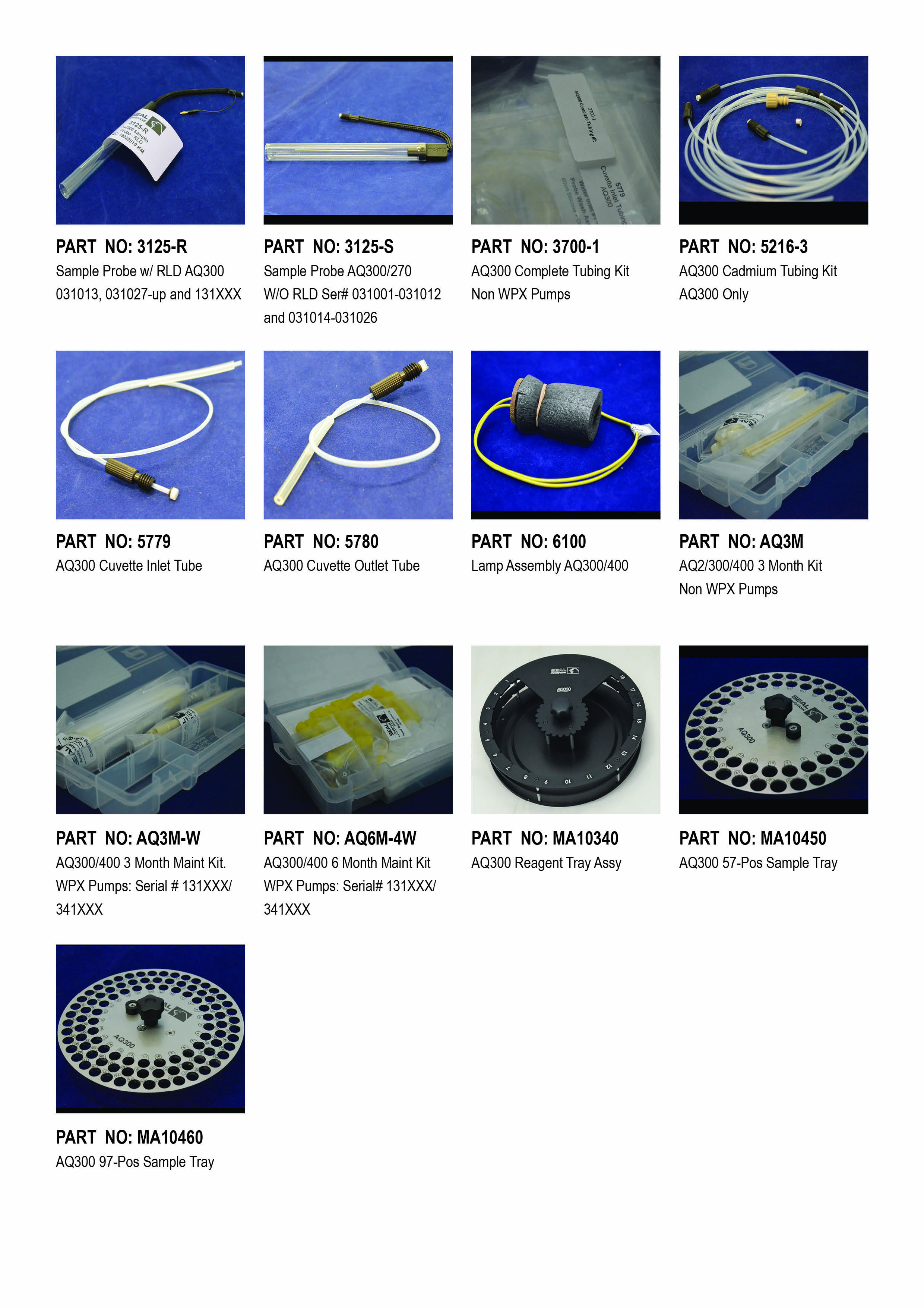 AQ300 Discrete Analyzer Parts and Consumables